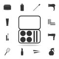 pallet of shadows icon. Detailed set of Beauty salon icons. Premium quality graphic design icon. One of the collection icons for w Royalty Free Stock Photo