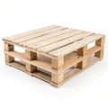 Pallet table isolated on white background Royalty Free Stock Photo