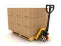 Pallet truck Royalty Free Stock Photo