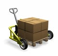 Pallet truck Royalty Free Stock Photo