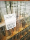 palletized metal empty packaging cans Royalty Free Stock Photo