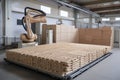 palletizing robot, with finished pallet ready for shipment