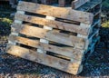 Pallets in the logistic cargo image Royalty Free Stock Photo