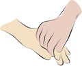 Palliative care and hold hands Royalty Free Stock Photo