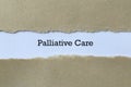 Palliative care on paper Royalty Free Stock Photo