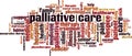 Palliative care word cloud Royalty Free Stock Photo