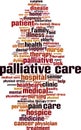 Palliative care word cloud Royalty Free Stock Photo