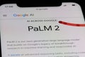 PaLM 2 AI brand logo on official website