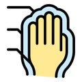 Palm authorization icon vector flat