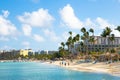 Palm Beach Aruba Beach Scene Royalty Free Stock Photo