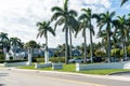 Main Entrance of Henry Morrison Flagler Museum in Palm Beach, Florida Royalty Free Stock Photo