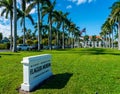 Main Entrance of Henry Morrison Flagler Museum in Palm Beach, Florida Royalty Free Stock Photo