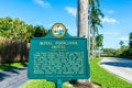 The Royal Poinciana Hotel marker in Palm Beach, Florida Royalty Free Stock Photo