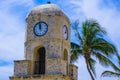 Palm Beach, Florida, USA clock tower on Worth Ave. Royalty Free Stock Photo