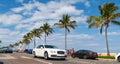 Palm Beach, Florida USA - March 21, 2021: bentley luxury car on road in palm beach