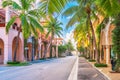 Palm Beach, Florida, USA at Worth Ave Royalty Free Stock Photo