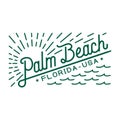 Palm Beach vector design template. Vector illustration Royalty Free Stock Photo