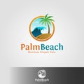 Palm Beach Logo template Royalty Free Stock Photo