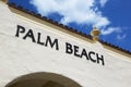 Palm Beach sign on wall of a building