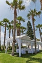 Palm beach wedding pavilion Royalty Free Stock Photo