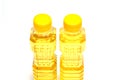Palm cooking oil in a plastic bottle white background Royalty Free Stock Photo
