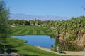 Palm desert golf course mountains California Royalty Free Stock Photo
