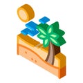 Palm Desert isometric icon vector illustration