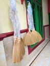 palm fiber broom from straw suitable for cleaning the house