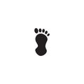 Palm foot icon logo design vector template Royalty Free Stock Photo