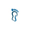 Palm foot icon logo design vector template Royalty Free Stock Photo