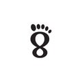 Palm foot icon logo design vector template Royalty Free Stock Photo