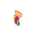 Palm foot icon logo design vector template Royalty Free Stock Photo