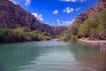 Palm gorge and river Preveli Crete Royalty Free Stock Photo