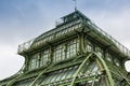 Palm House building Palmenhaus, an art nouveau structure at the imperial garden of Schonbrunn in Vienna, Austria. Royalty Free Stock Photo