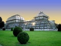 Palm House building Palmenhaus, an art nouveau structure at the imperial garden of Schonbrunn in Vienna, Austria Royalty Free Stock Photo