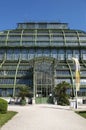 Palm house in landscape park of Schonbrunn