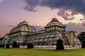 Palm House in the park in Vienna Royalty Free Stock Photo