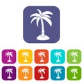 Palm icons set