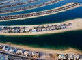 The Palm island in Dubai aerial view Royalty Free Stock Photo