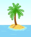 The palm on the island