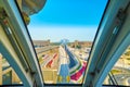 Palm Jumeirah Monorail ride with Atlantis the Palm Hotel view, on March 7 in Dubai, UAE Royalty Free Stock Photo