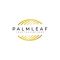 Palm leaf logo design template Royalty Free Stock Photo