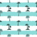 Palm Leaf Vector Seamless Pattern Background Illustration Royalty Free Stock Photo