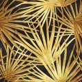 Palm Leaf Vector Seamless Pattern Background Illustration Royalty Free Stock Photo