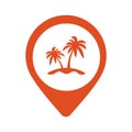 Palm location icon vector Royalty Free Stock Photo