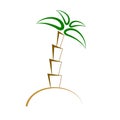 Palm minimal single flat linear icon. Resort line vector icon flat design. Royalty Free Stock Photo