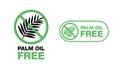 Palm oil free sign - harmful ingredient