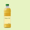 Palm Oil and vegetable oil bottle design isolated on a over green background. design vector illustration eps