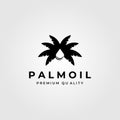 Palm oil vintage minimalist logo vector symbol illustration design