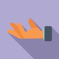 Palm open icon flat vector. Sign pose